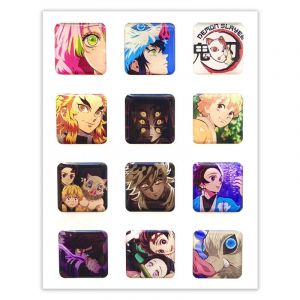 Набор 3D стикеров 12шт Клинок рассекающий демонов 2