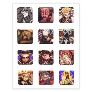 Набор 3D стикеров 12шт Гачиакута 1