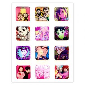 Набор 3D стикеров 12шт ДанДаДан 2