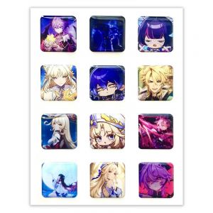 Набор 3D стикеров 12шт Геншин 2