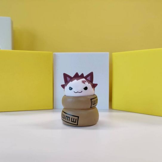 Набор аниме фигурок из 8-х штук номер 1 Коты хокаге пародия на Молодой шиноби (6 см.) 1004