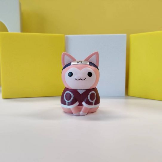 Набор аниме фигурок из 8-х штук номер 1 Коты хокаге пародия на Молодой шиноби (6 см.) 1004