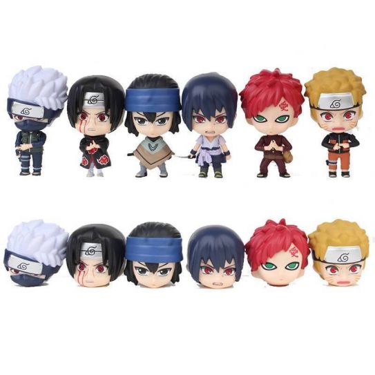 Набор аниме фигурок из 6-и штук шарики "Молодой шиноби" (11 см.) 1007