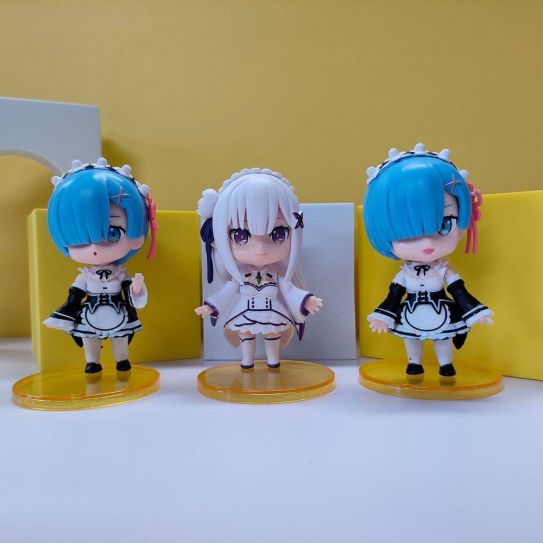 Набор аниме фигурок из 6-и штук набор 1 "Re: Zero – жизнь с нуля в другом мире" (10 см.) 1024
