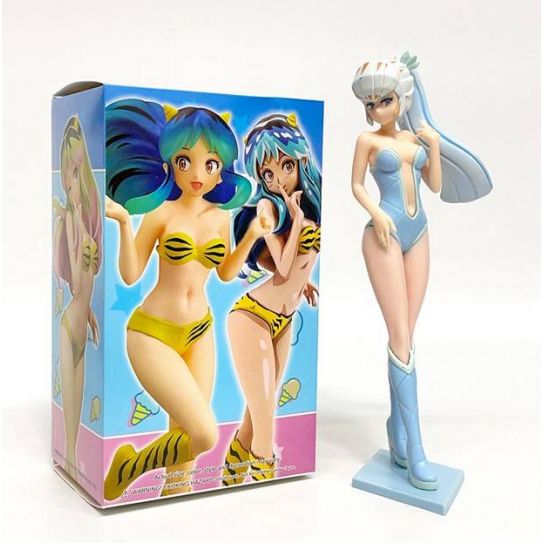 Аниме фигурка Несносные пришельцы 3 стоит Белые волосы (цветная коробка)