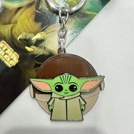 Брелок металлический крутящийся Звездные войны Грогу 15