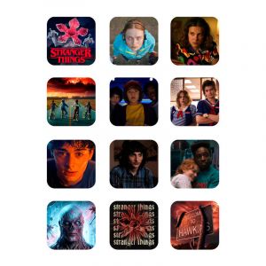 Набор 3D стикеров 12шт Очень странные дела 1