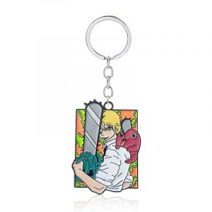 Металлический брелок Человек-бензопила с Почито