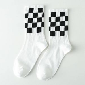 Носки Белые 5 шахматный рисунок