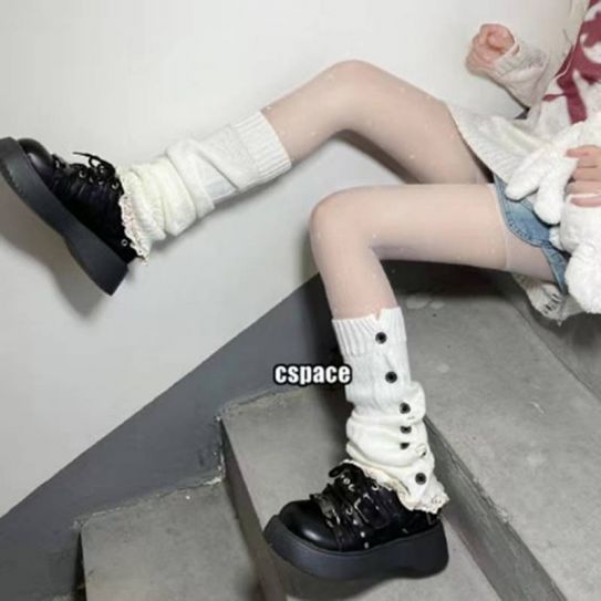 Гетры белые на пуговицах