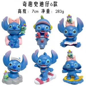 Набор фигурок из 6-и штук Стич 3 (пластиковый пакет) 7см