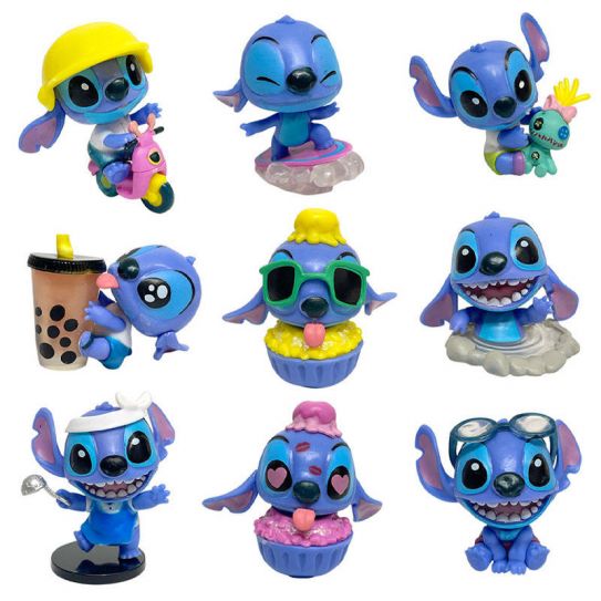 Набор фигурок из 9-и штук Стич 4 (пластиковый пакет)