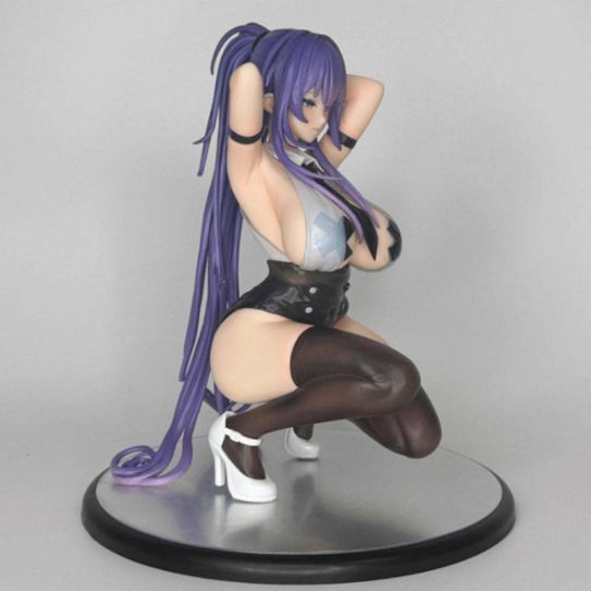 Аниме фигурка Тян с синими волосами 18 см. (18+ ОСТОРОЖНО) (цветная коробка)