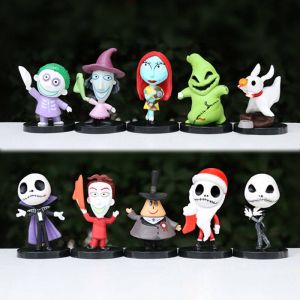 Набор аниме фигурок из 10-и штук  Кошмар перед Рождеством 2 (пластиковый пакет)