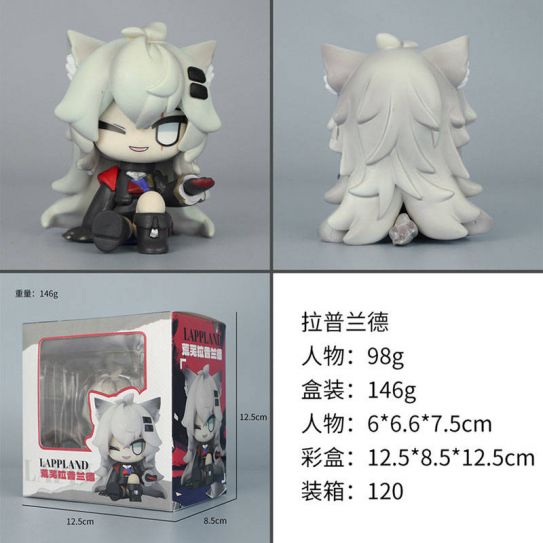 Aниме фигурка Arknights Lappland (8 см) (цветная коробка)