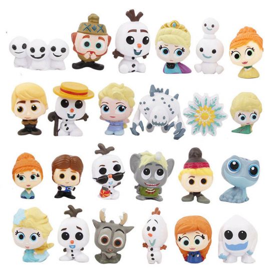 Набор аниме фигурок из 24-х штук Холодное сердце 1 (пластиковый пакет)