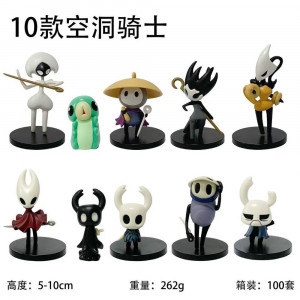 Набор аниме фигурок коллекционных Hollow Knight  из 10-и штук (7,5-16,5 см.) (упаковка пакет)