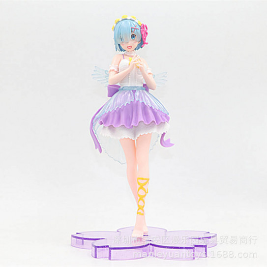 Аниме фигурка коллекционная Рем из аниме Re:Zero. Жизнь с нуля в другом мире в образе ангела (19-23 см.)