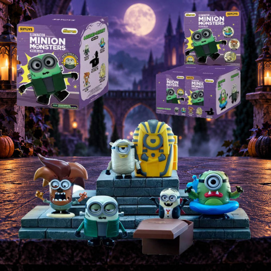 Гача фигурка коллекционная 52TOYS Миньоны Монстры (цена за шт. в блоке 4 шт.)