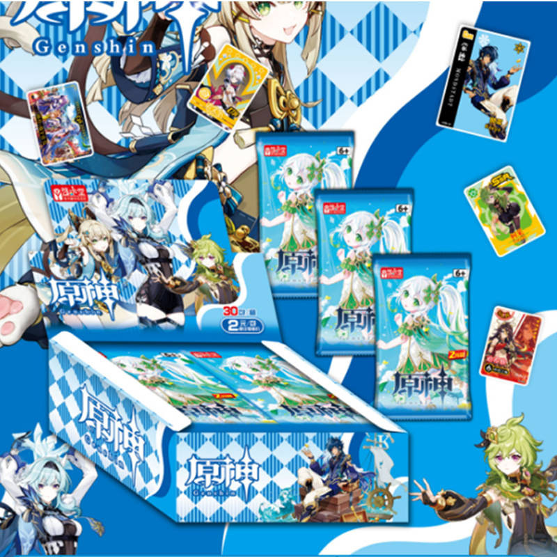 Блок с коллекционными карточками-бустерами Боги инпакт 81 (30 бустеров по 2 карты, всего 60 карт)