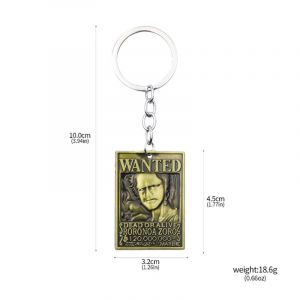 Металлический брелок Ван Пис Ророноа Зоро