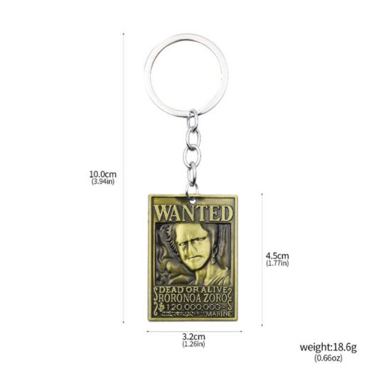 Металлический брелок Ван Пис Ророноа Зоро