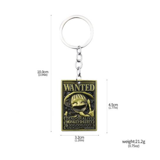 Металлический брелок Ван Пис Монки Д. Луффи