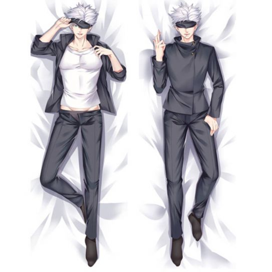 Наволочка для дакимакура 118 на 40 см Магическая Битва Сатору Годжо (упепленная)