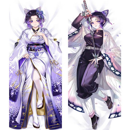 Наволочка для дакимакура 118 на 40 см Клинок рассекающий демонов Шинобу Кочо