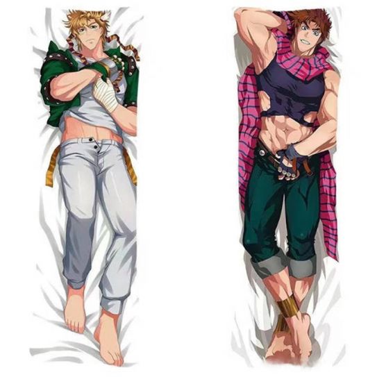 Наволочка для дакимакура 118 на 40 см ДжоДжо и Цезарь Цеппели