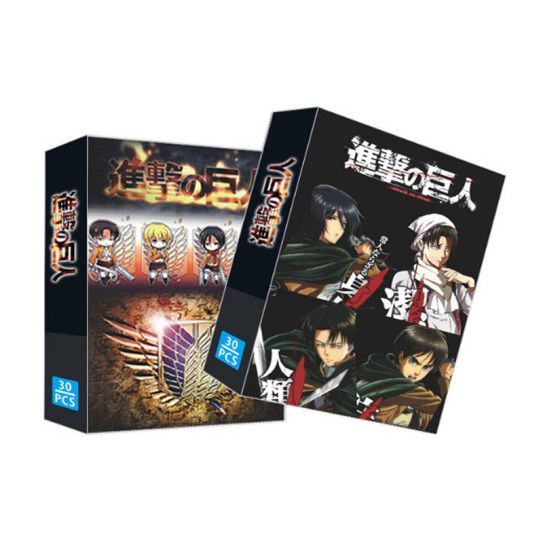 Фотокарточки LOMO CARD Аниме большие одност-ие 30 штук (12 на 8 см) 056 Атака Титанов (3)