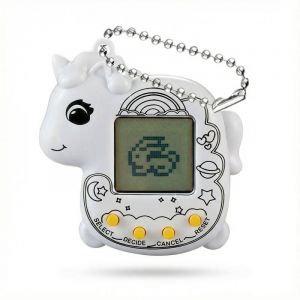 Тамагочи электронный питомец ч/б Единорог на цепочке (цвет в ассортименте)