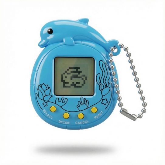 Тамагочи электронный питомец ч/б Дельфин на цепочке (цвет в ассортименте)
