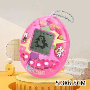 Тамагочи электронный питомец ч/б Яйцо на цепочке (прозрачный), 4 вида в ассорти