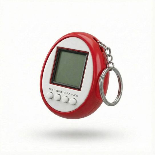 Тамагочи электронный питомец большой ч/б Яйцо на брелоке, 7.5см, (цвет в ассортименте)