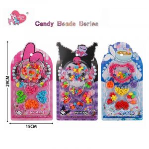 Набор для создания украшений Kuromi DIY: Бусы и браслеты - Candy Beads, 3 вида в ассорти