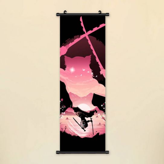 Гобелен 92 на 33 см Клинок рассекающий демонов Иноске