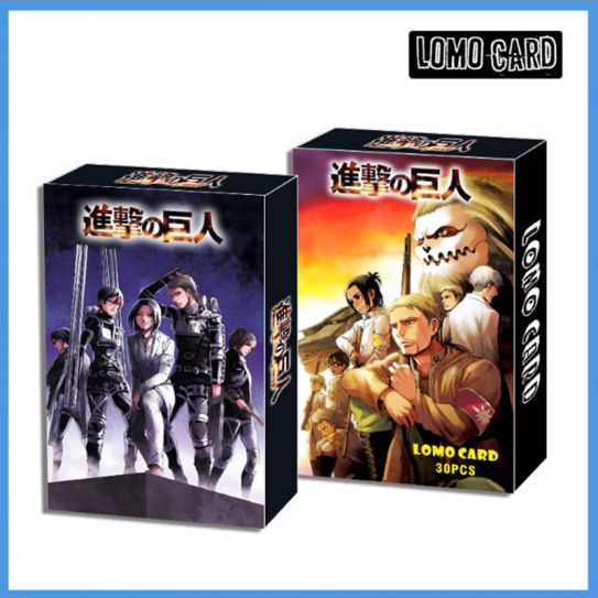 Фотокарточки LOMO CARD Аниме односторонние 30 штук (8 на 5 см) 056 Атака Титанов (2)