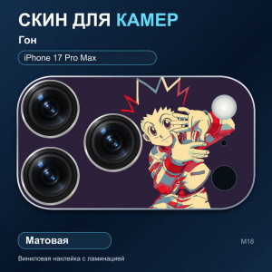 Виниловая наклейка матовая на блок камер Гон — iPhone 17 Pro Max (М18 / 17PM)