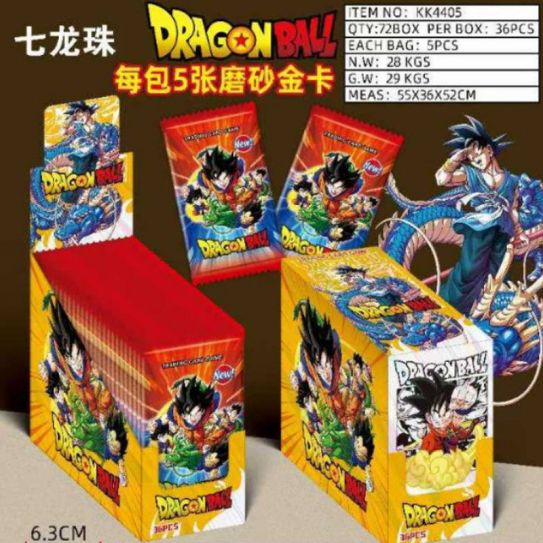 Блок с коллекционными карточками-бустерами "Драгон Болл" 3 (36 бустеров, 180 карточек)