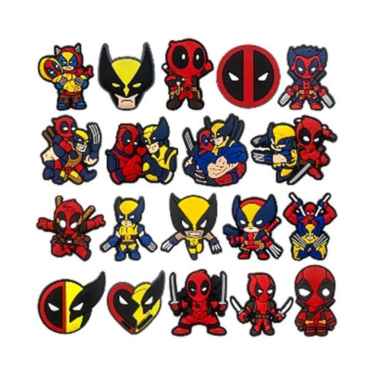 Набор джиббитсов Дедпул и Рассомаха (19 штук)