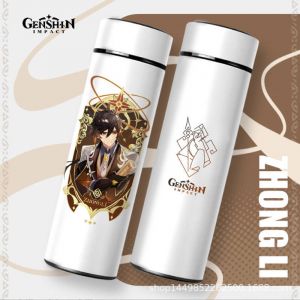 Термос с дисплеем на крышке 500 мл Геншин импакт 4 Zhongli