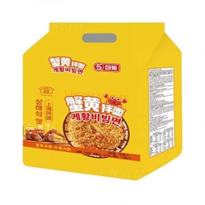 Лапша быстрого приготовления YITIANYIMIAN с вкусом КРАБОВОЙ ИКРЫ 140гр/5пач/8бл (цена за штуку)