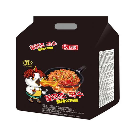 Лапша быстрого приготовления YITIANYIMIAN с вкусом ОСТРОЙ ИНДЕЙКИ 140гр/5пач/8бл (цена за штуку)