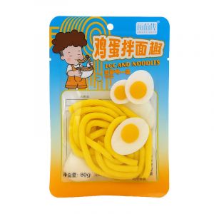 МАЛЬЧИК Желе NANWEIJIA ЛАПША С ЯЙЦОМ вкус ФРУКТОВЫЙ МИКС 80гр/20шт/12бл (цена за штуку)