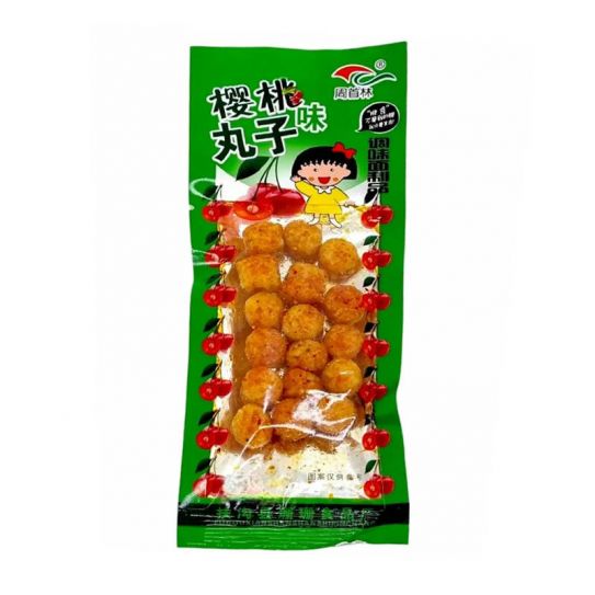 Снек соевый ZHOU SHOULIN ВИШНЕВЫЕ ФРИКАДЕЛЬКИ с сладко-острым вкусом 20гр/30шт/14бл (цена за штуку)
