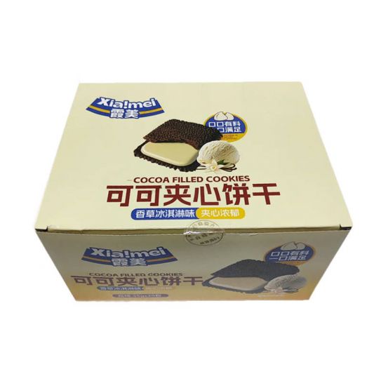 Печенье XIALMEI вкус ШОКОЛАДНЫЙ С ВАНИЛЬНОЙ НАЧИНКОЙ 45гр/20шт/12Бл (цена за штуку)