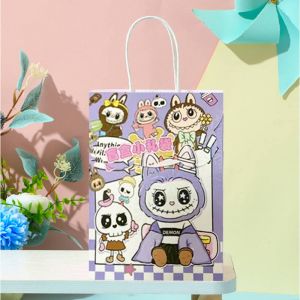 Набор канцелярский 1 Лабубу (Блокноты 2 шт, закладки, ручка, значок, пинцет)