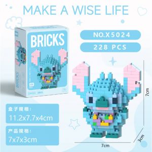 3Д конструктор из мини блоков BRICKS Стич 2