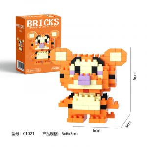 3Д конструктор из мини блоков BRICKS Тигра